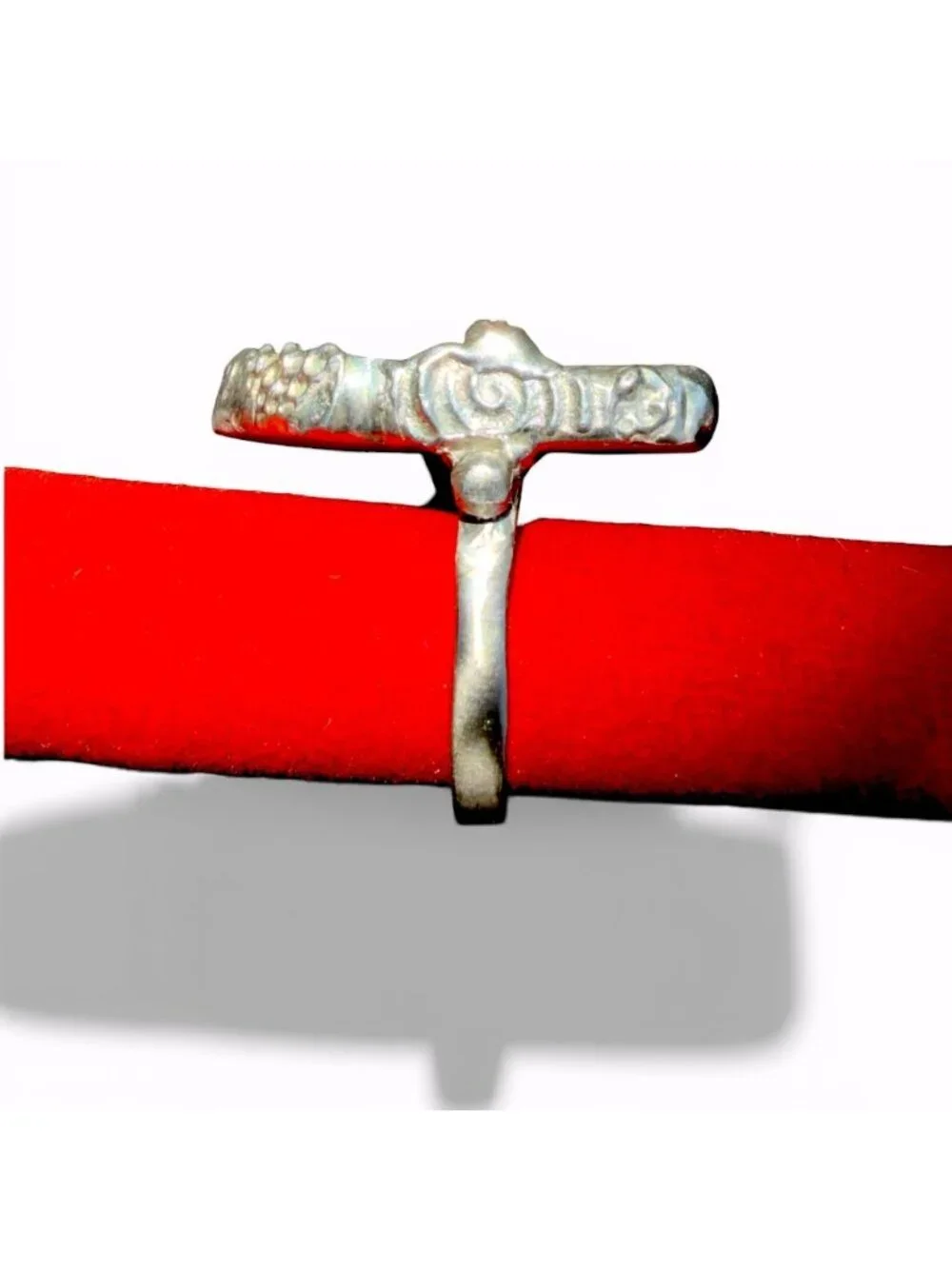 Hand Crafted Peter Rabbit Wedgewood Broken China Ring W/ Silver Spoon Bowl Band - Picture 10 of 15